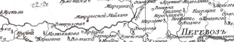Карта Нижегородского наместничества - Макрашский Майдан